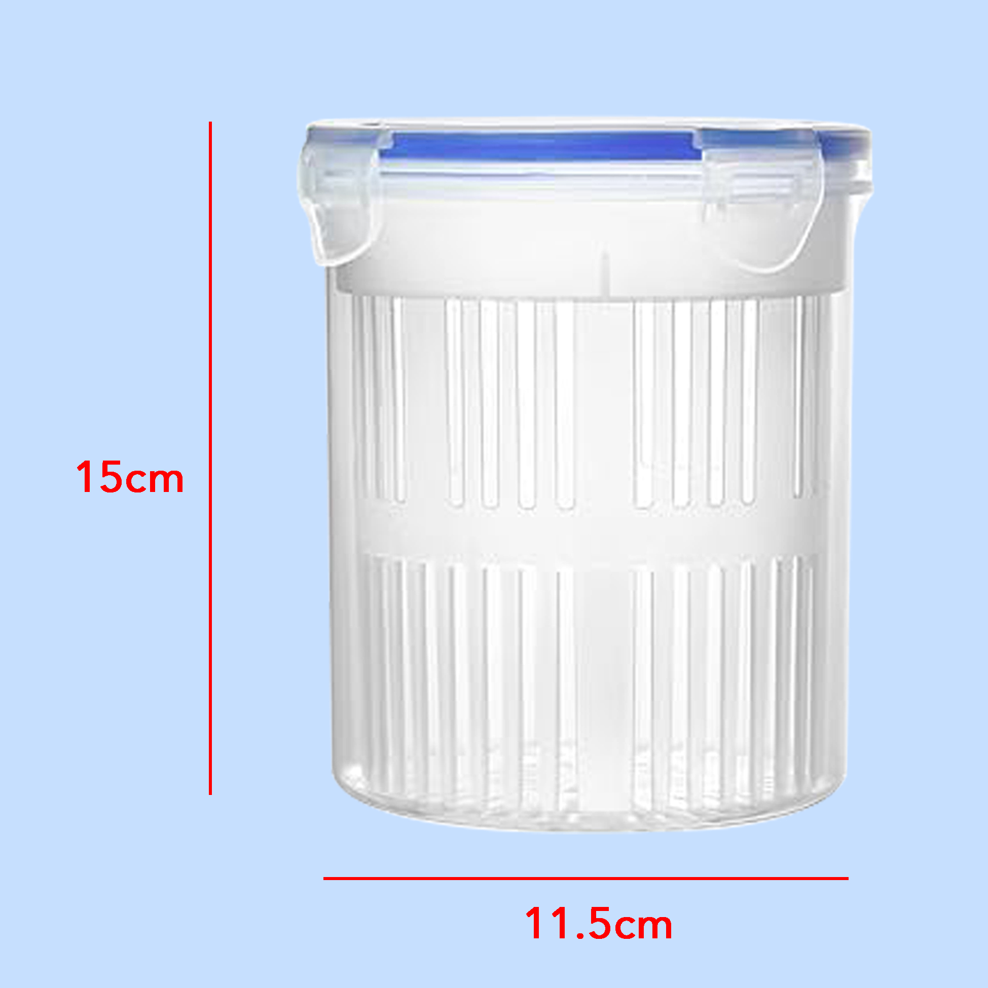 Dual-layer Plastic Pickling Jar Airtight Food Storage Container with Strainer