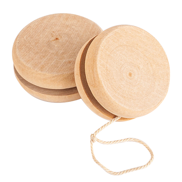 Natural Wood Yo-yo Wooden Yo-yo with Cotton String