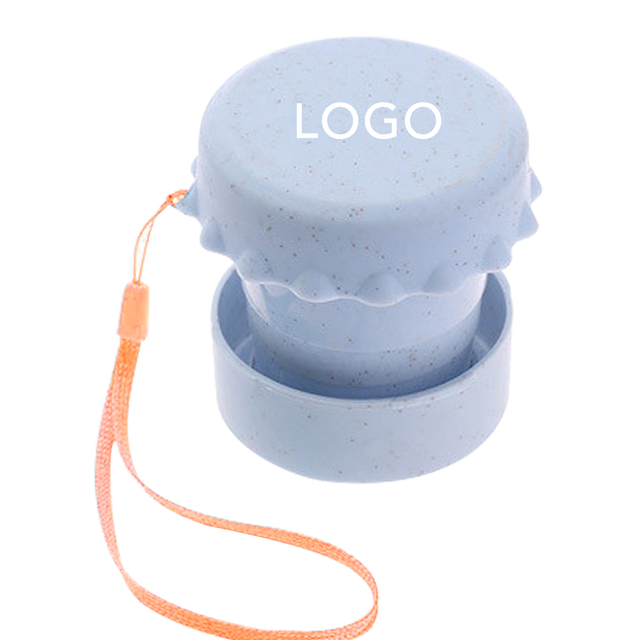 Collapsible Wheat Straw Travel Cup Foldable Portable Drinking Cup with Lid