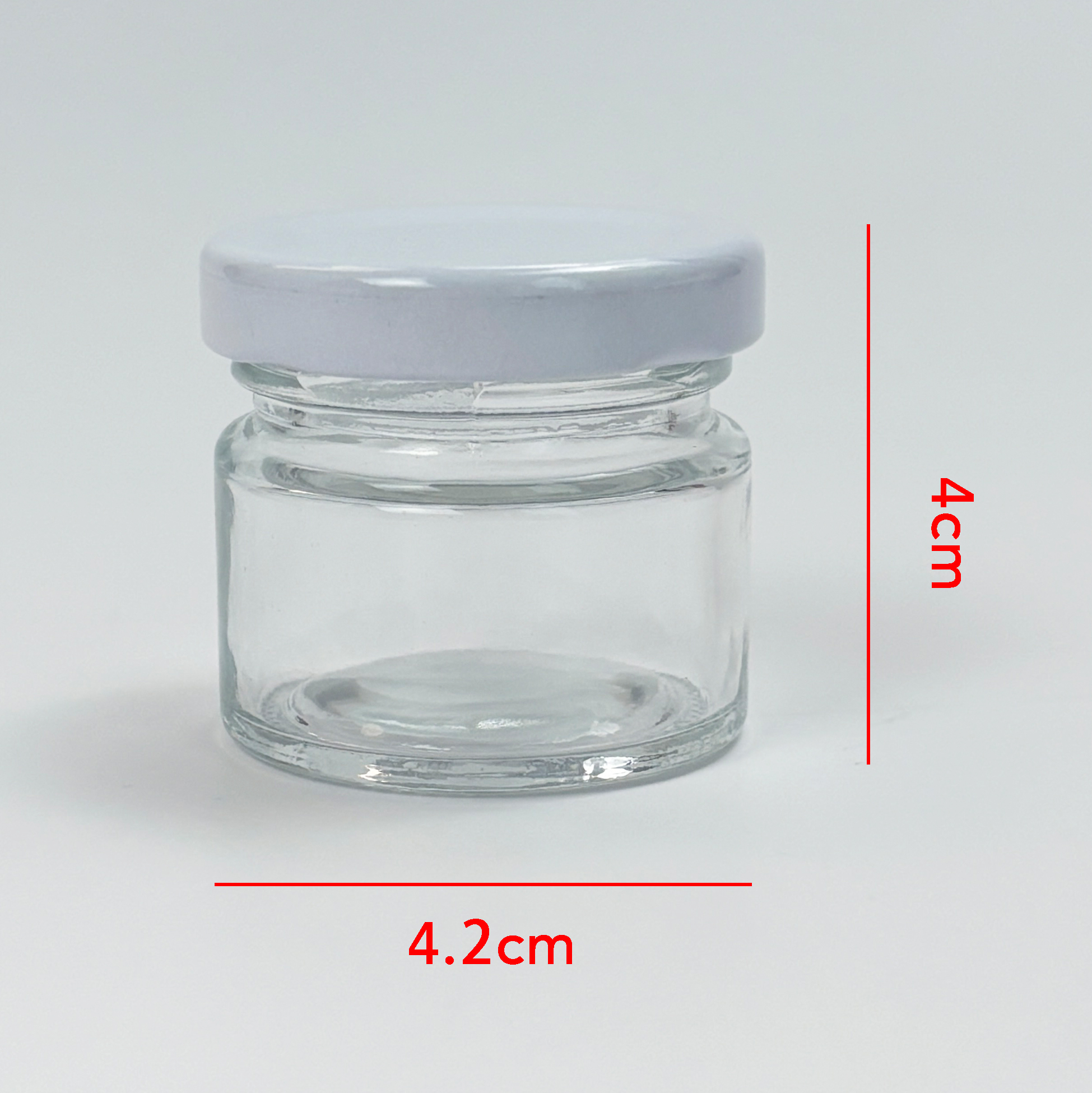 Clear Glass Mini Cream Jar with Metal Lid Small Glass Cosmetic Cream Container