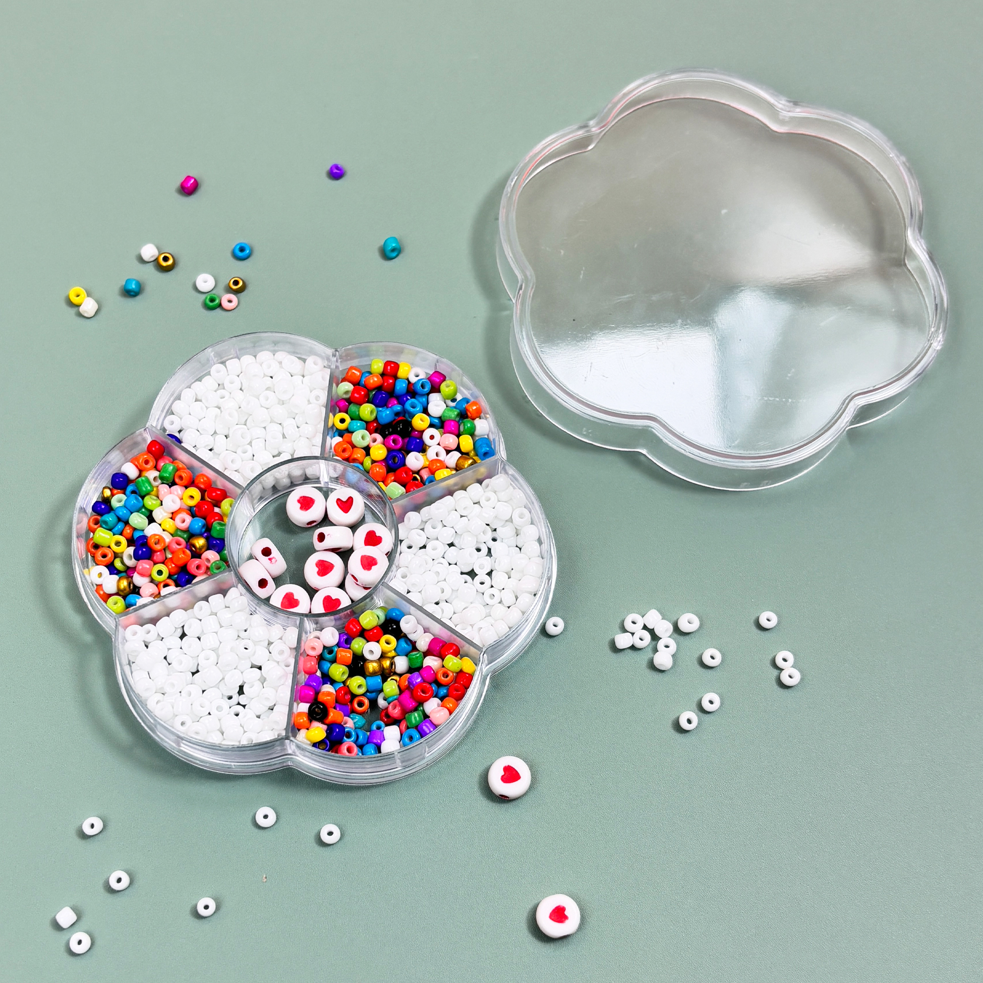 DIY Jewelry Making Kit with Mixed Color Beads