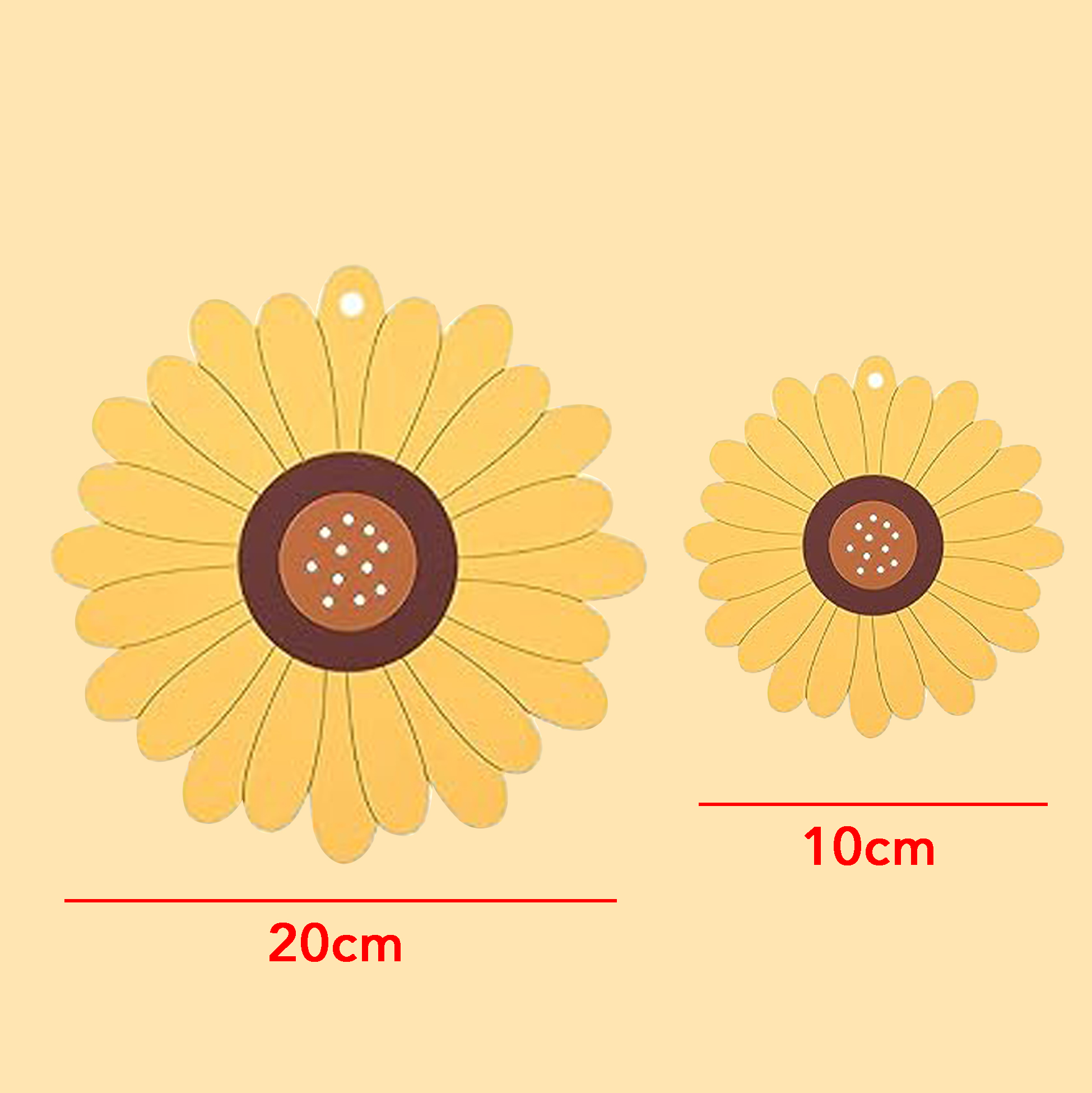 Anti-Hot Trivet Mat,Sunflower Anti-Heat Pan Mat,Antislip Heat Resistant Placemat