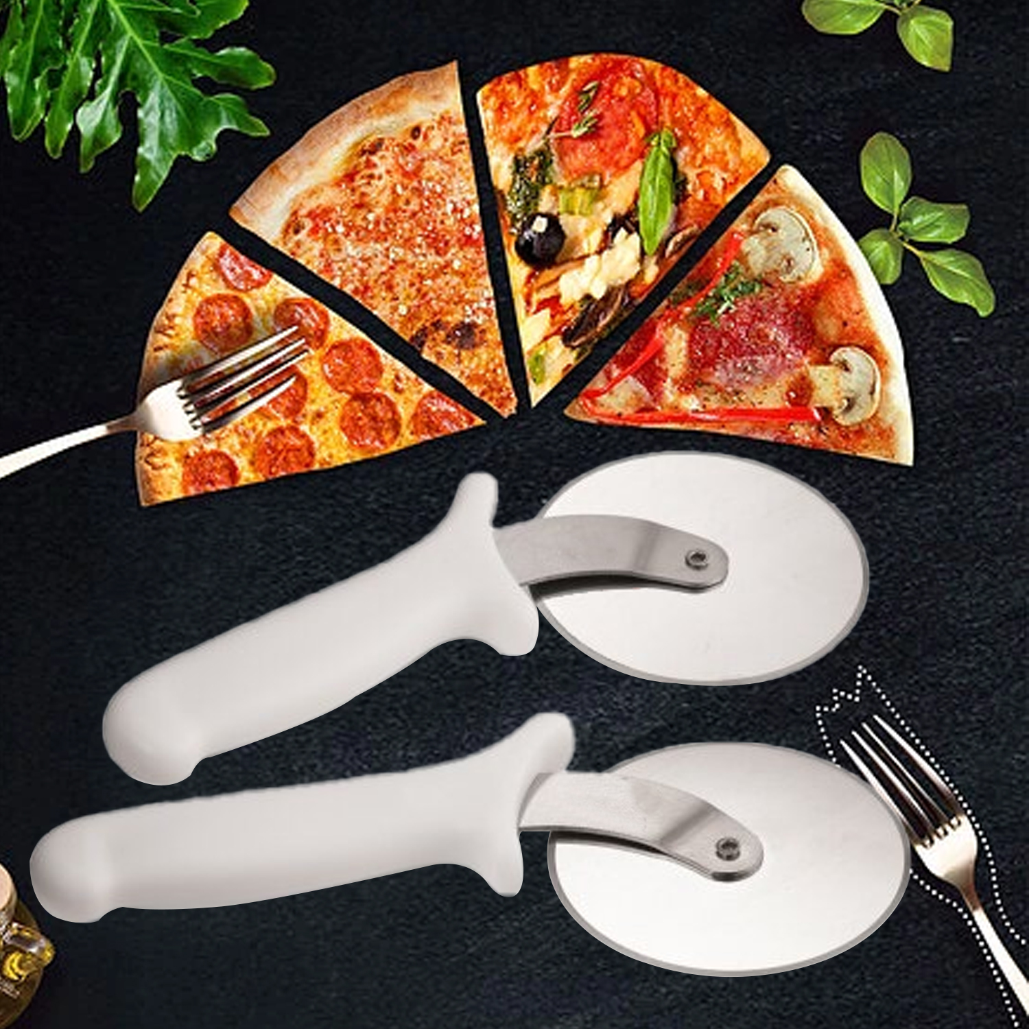 Stainless Steel Pizza Knife Single Wheel Cut Tools Household Waffle Cookies Cake Tools Thin Pie Knife Pizza Knife