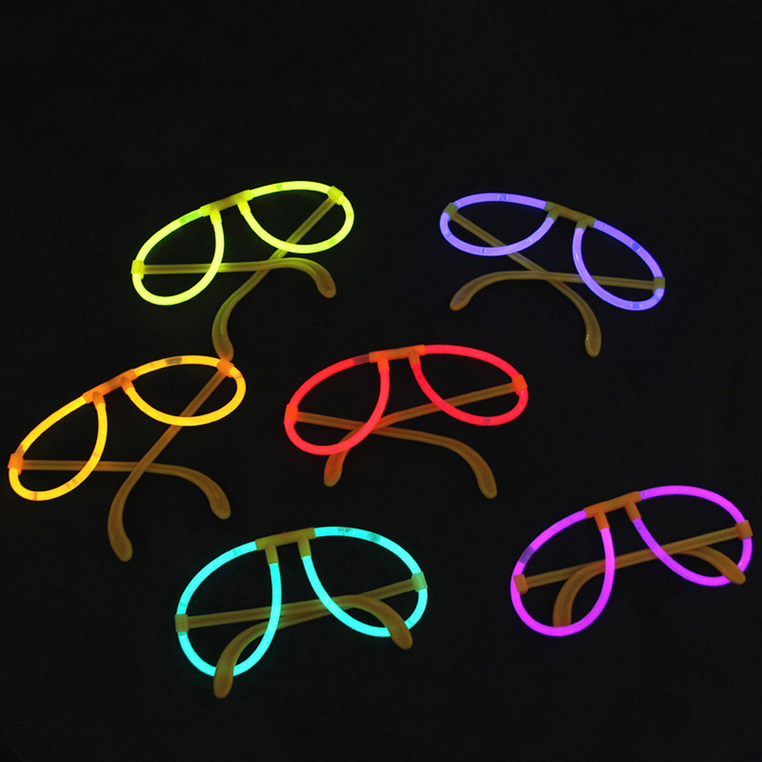 Luminous Bendable Glasses Glow Sticks DIY Bendable Glow Eyeglasses for Party Light Stick Glasses