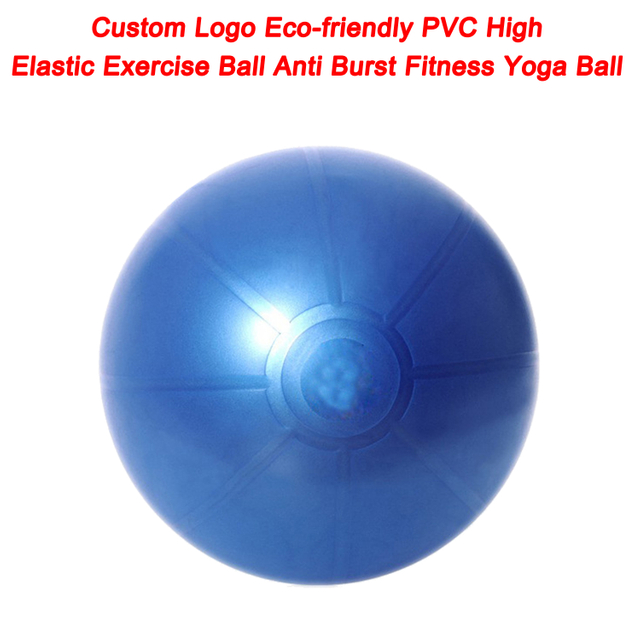 Custom Logo Eco-friendly PVC High Elastic Exercise Ball Anti Burst Fitness Yoga Ball