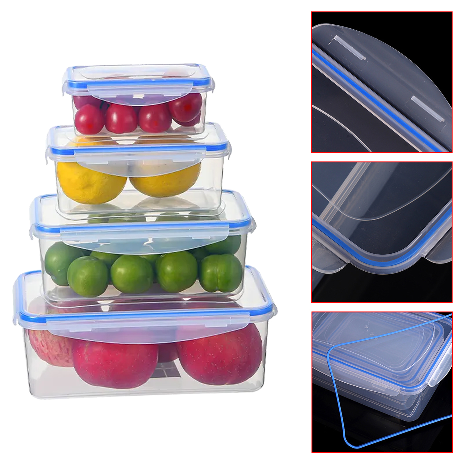 Food Storage Containers With Lids Airtight Food Storage Refrigerator Fresh-Keeping Box