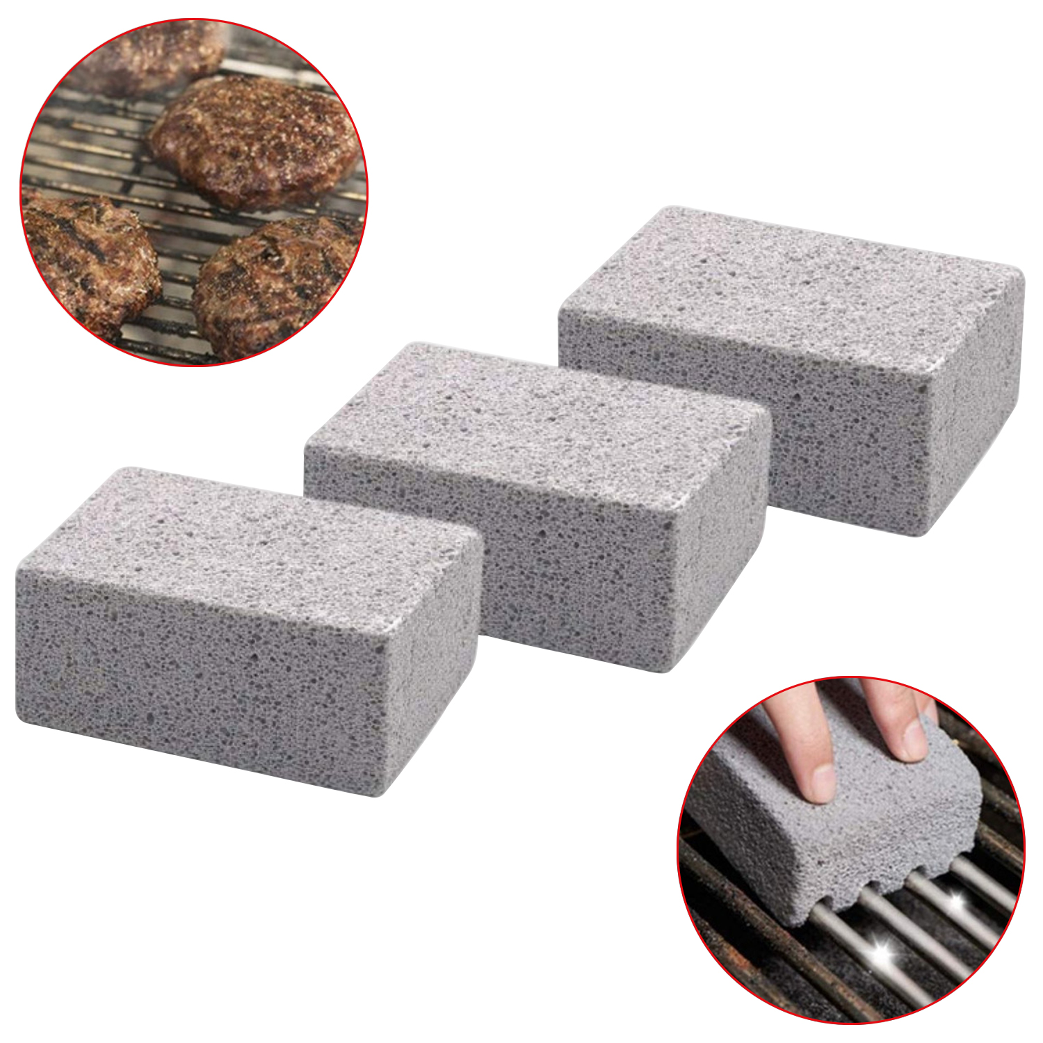 Grill Stone Cleaning Block Brick BBQ Pumice Non Toxic Restaurant Grade Reusable Scratch Smokers Flat Top Grates Cast Iron