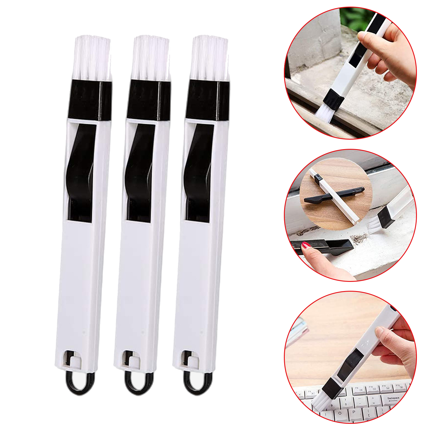 Window Cleaner Brush Household Groove Gap Cleaning Tools Microfiber Duster for Blind Baseboard
