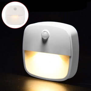 Mini LED Night Lamp With Motion Sensor Wireless Bedroom Bedside Night Lights AAA Batteries Powered For Closet Night Lamp 