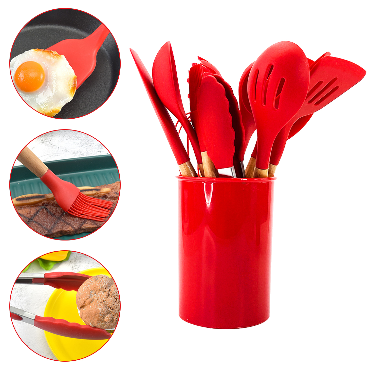12 Pieces In 1 Set Silicone Kitchen Accessories Cooking Tools
