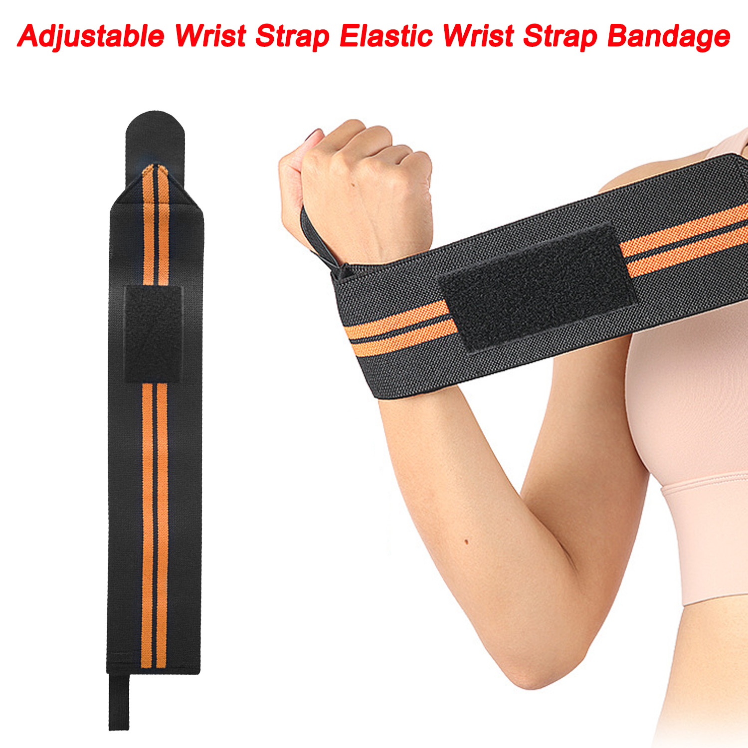Fitness Wrist Wraps Bandages Fit Adjustable Wristband Elastic Wrist Wraps Bandages For Weightlifting Powerlifting Breathable Support