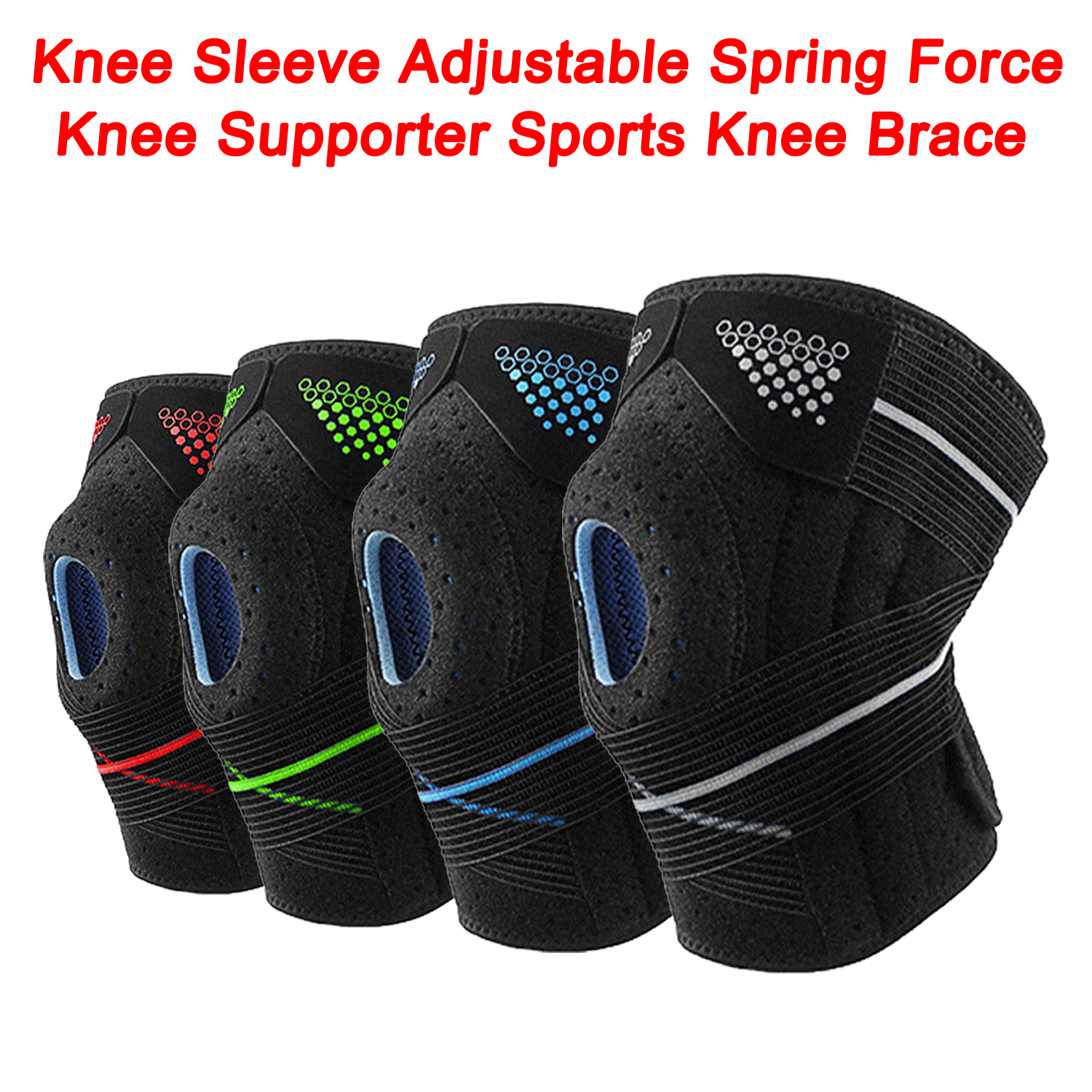 Knee Supporter Sports Knee Brace Knee Sleeve Adjustable Spring Force Knee Supporter Sports Knee Brace