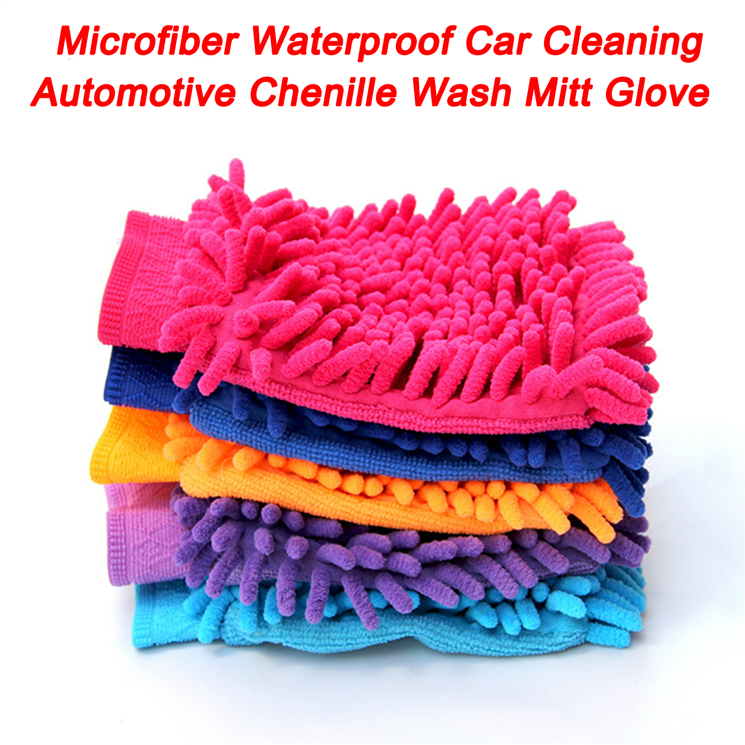 Car Wash Mitt Glove Microfiber Waterproof Car Cleaning Automotive Chenille wash glove