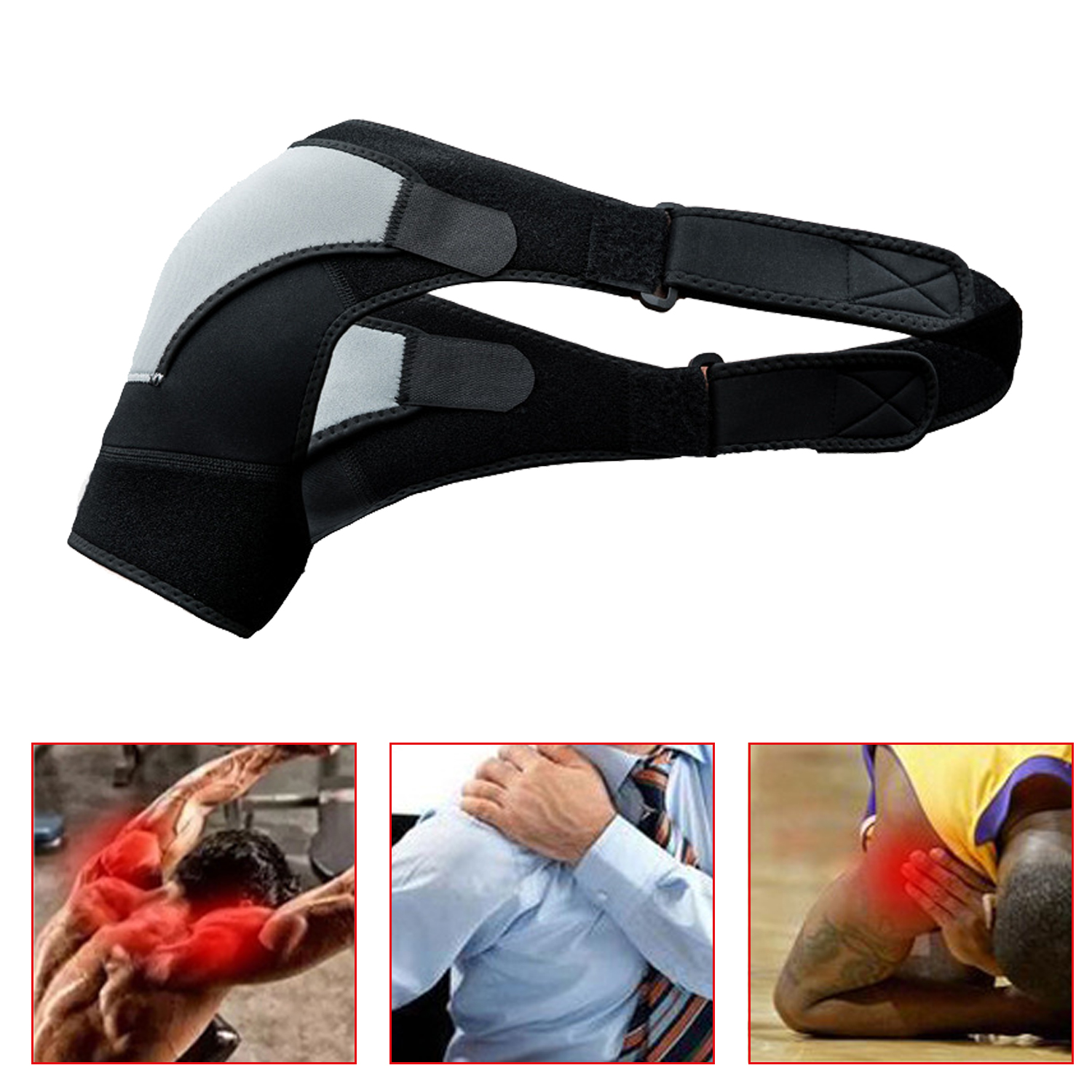 Sports Shoulder Pads Adjustable Straps Protective Shoulder Pads for Men And Women with Strained Shoulder Pain Shoulder Pads