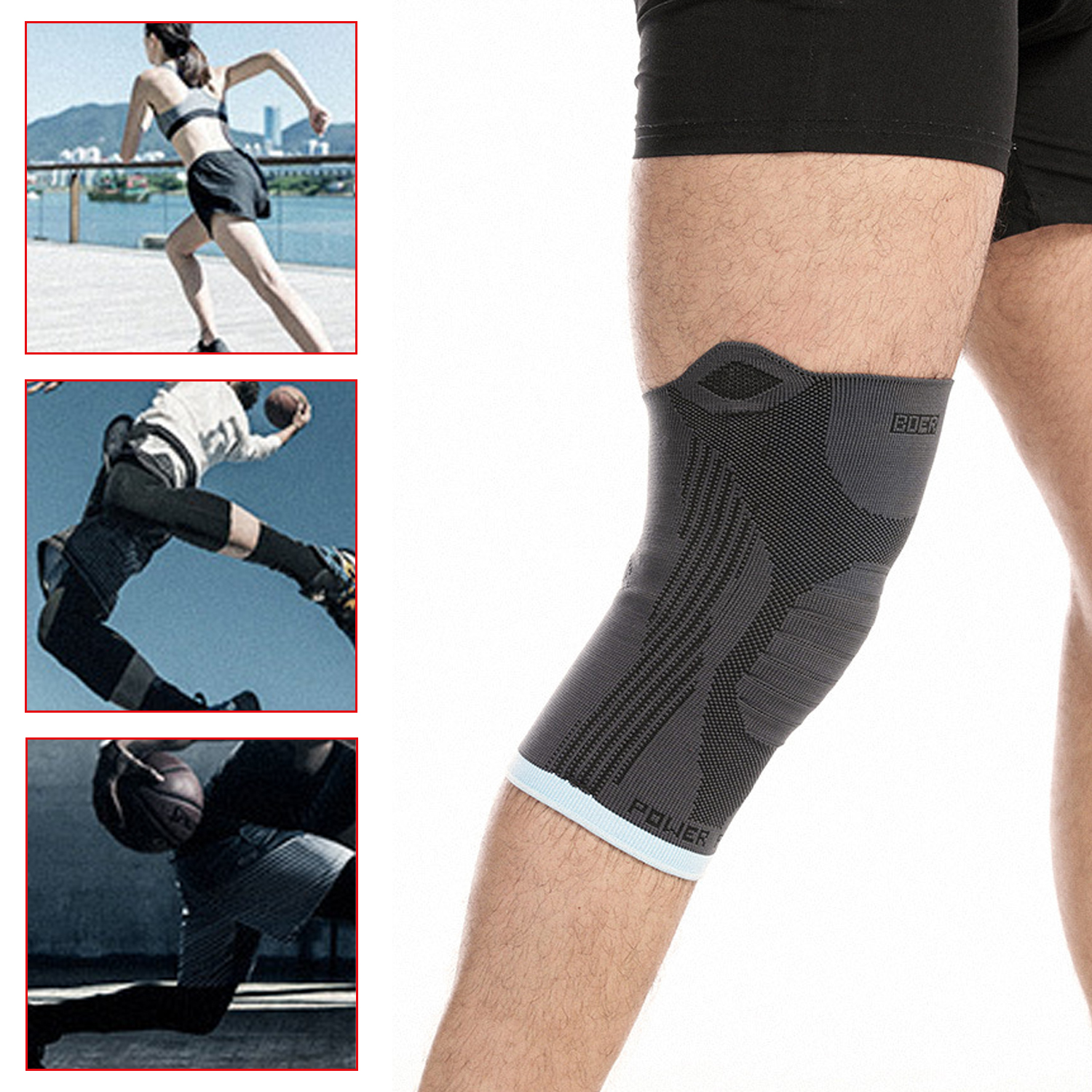 Knitted Knee Pads Sports Knee Pads Men And Women Fitness Running Basketball Outdoor Joint Protection Meniscus Support