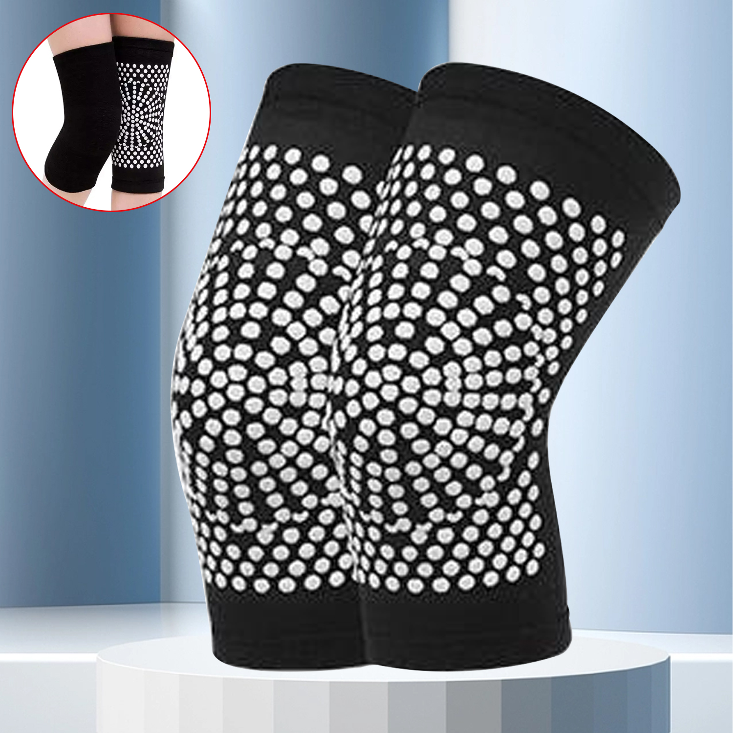 2PCS Warm Knee Pads For Relieve Joint Pain And Inflammation Knitted Stretchy Leg Sleeve
