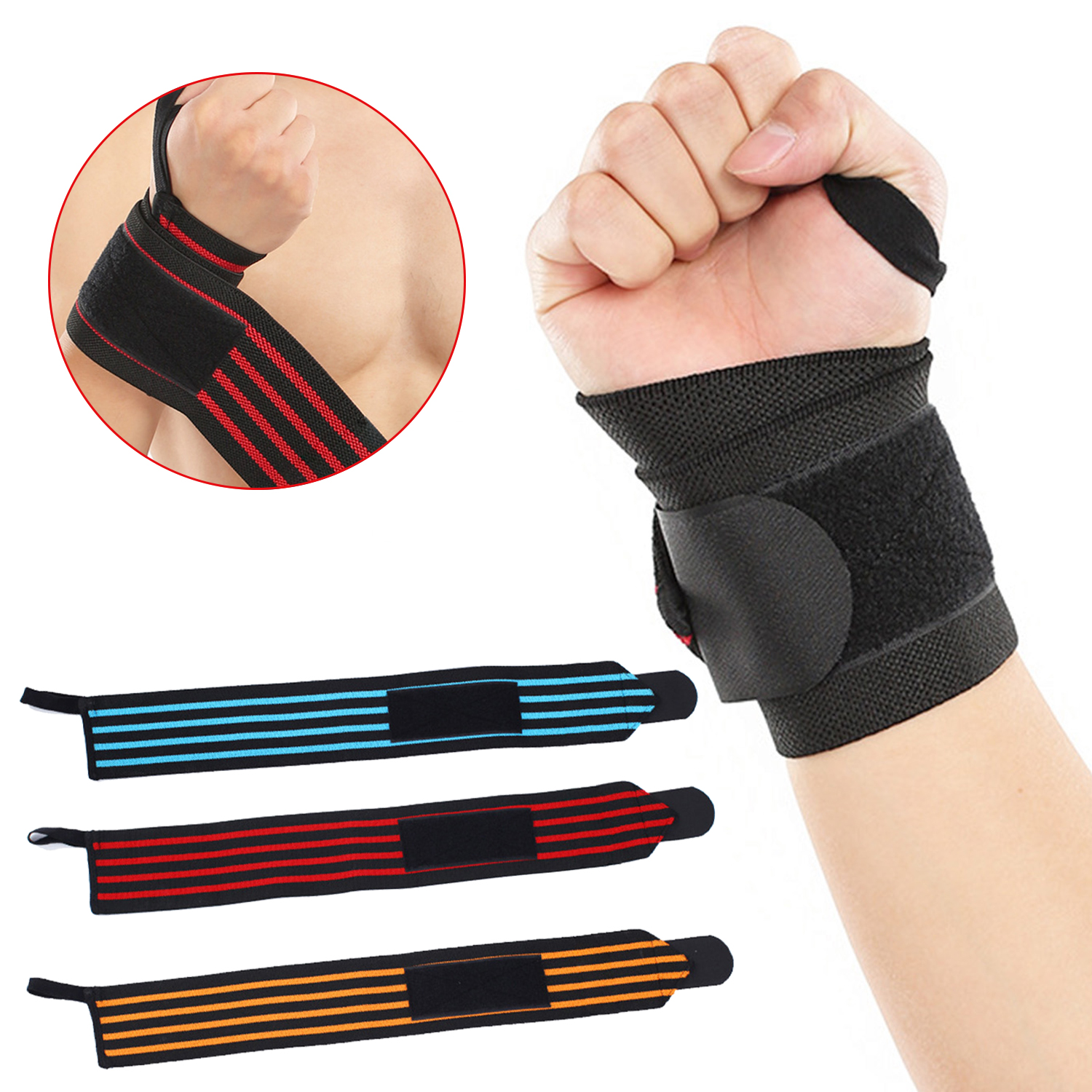 Fitness Wrist Wraps Wrist Protective Sports Weight Lifting Wrist Wraps Strap Fitness Wrist Support Brace