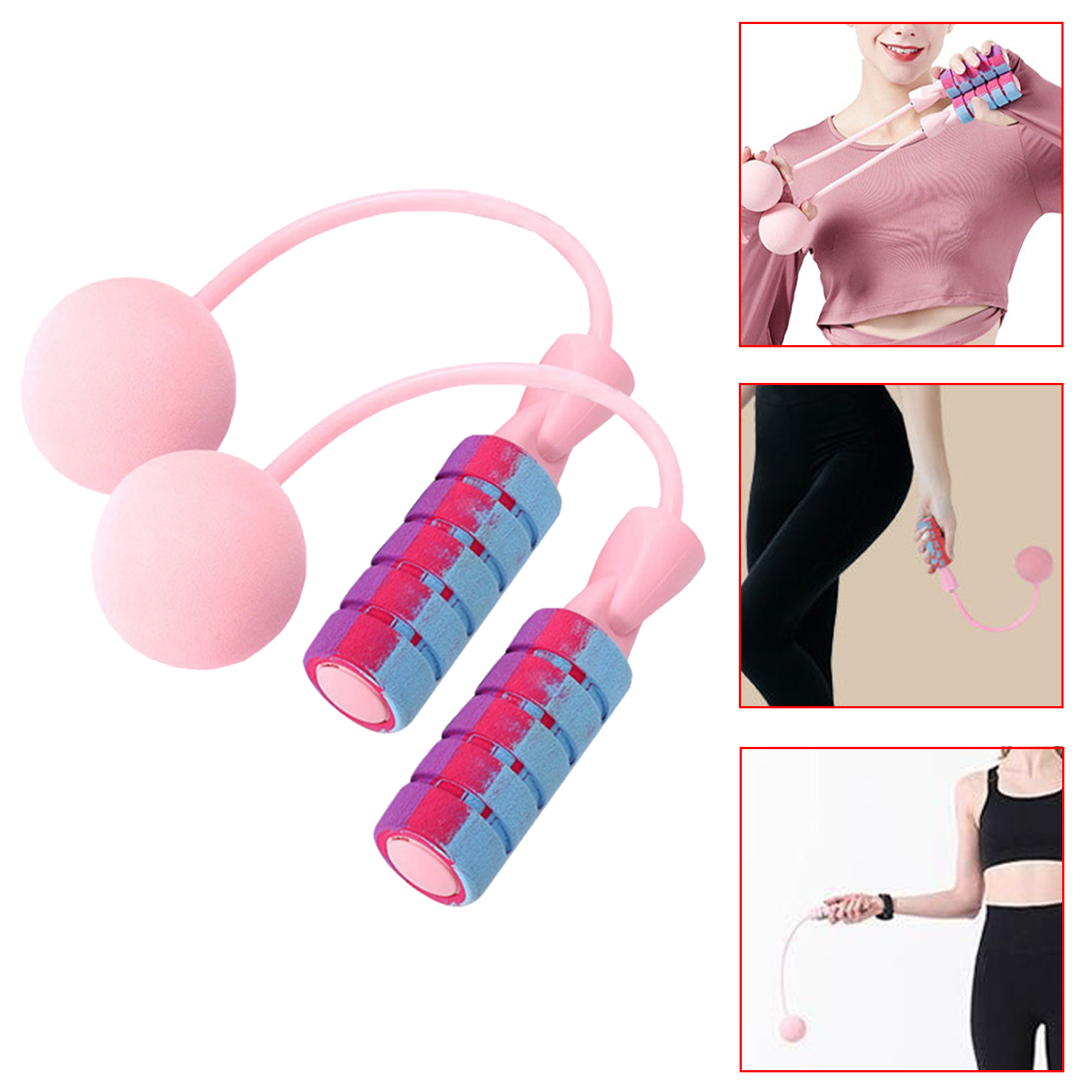 Wireless Jump Rope Weighted Cordless Jump Rope Fitness PVC Cordless Speed Skipping Ropes