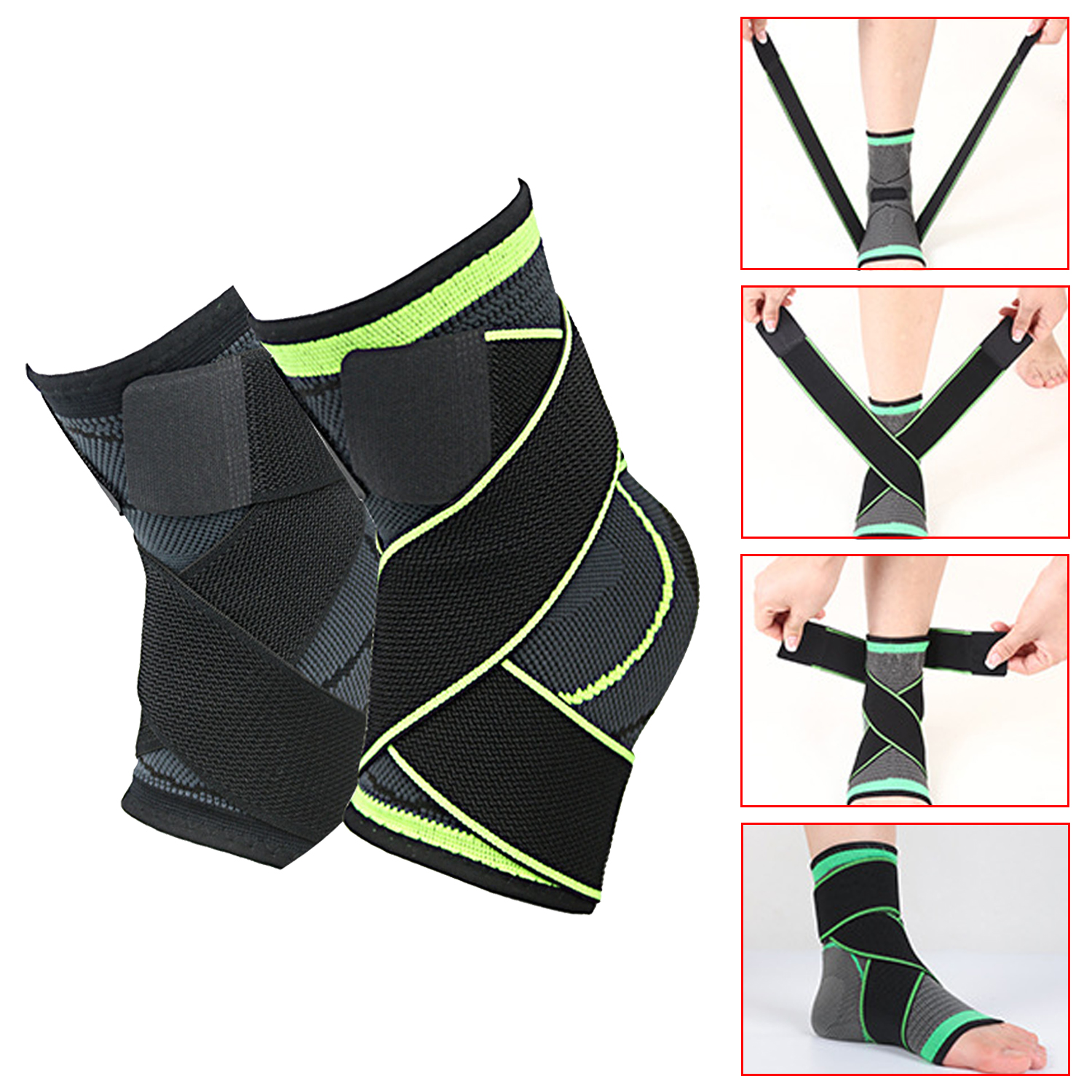 Breathable Knitted Straps Pressurized Ankle Protection Men's And Women's Professional Basketball Badminton Fitness Sprain Protection Ankle Protection