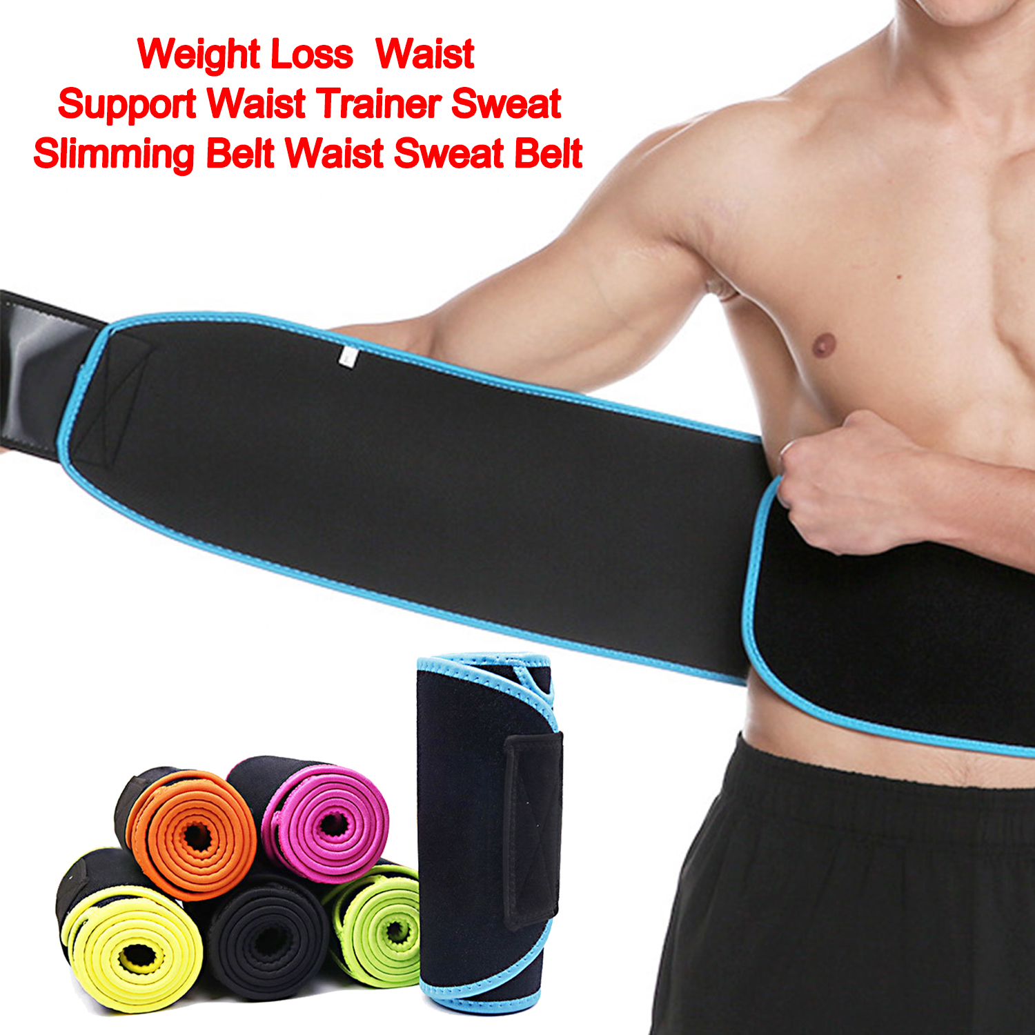 Weight Loss Waist Support Waist Trainer Sweat Slimming Belt Waist Sweat Belt