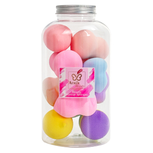 11 Makeup Sponges with 1 Storage Jar