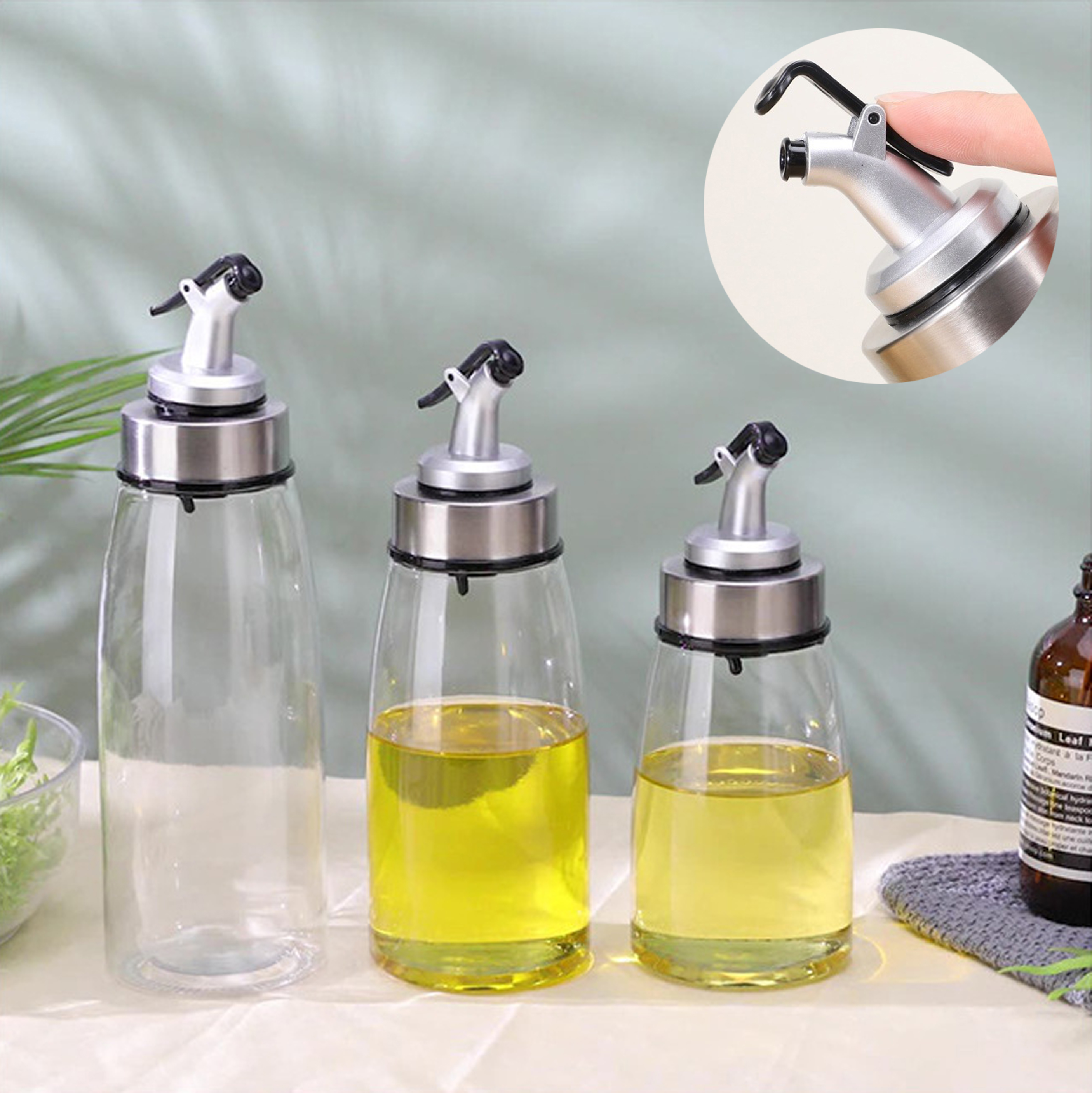 Acrylic Oil And Vinegar Dispenser