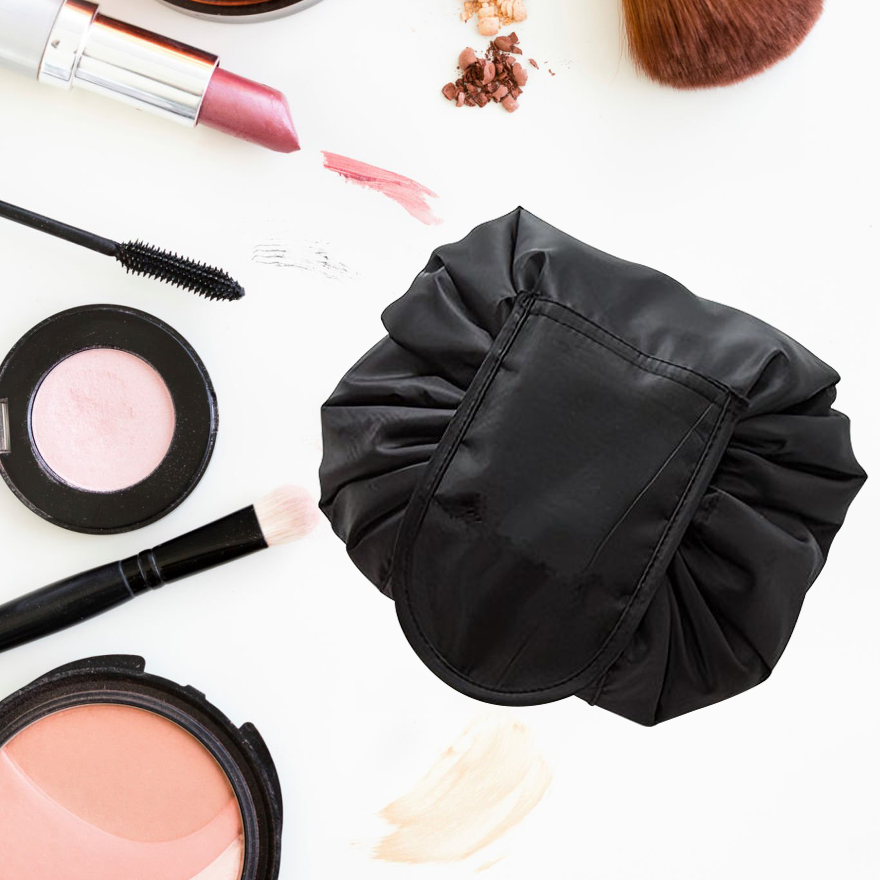 Foldable Drawstring Travel Cosmetic Organizer Bag