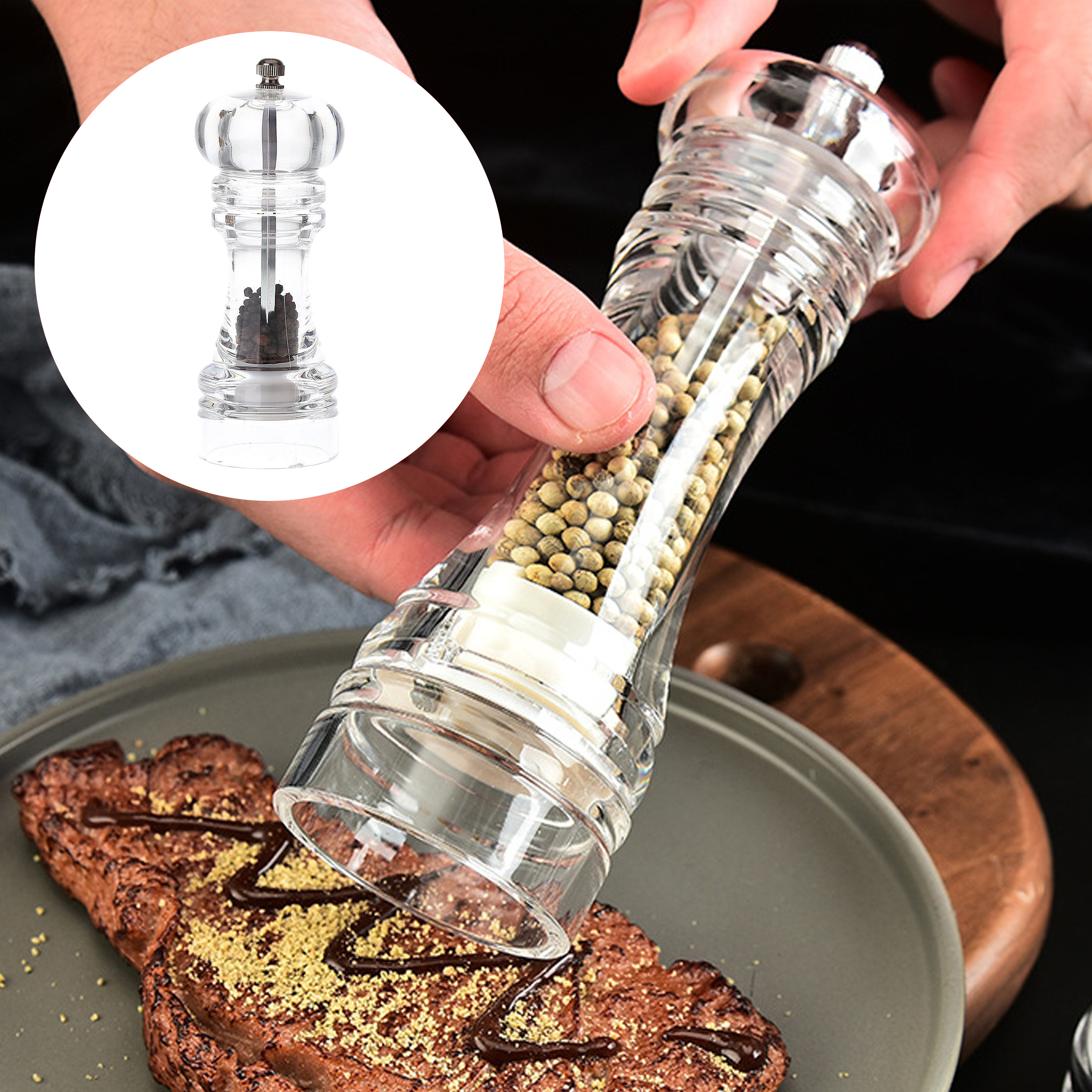 Manual Acrylic Pepper Grinder