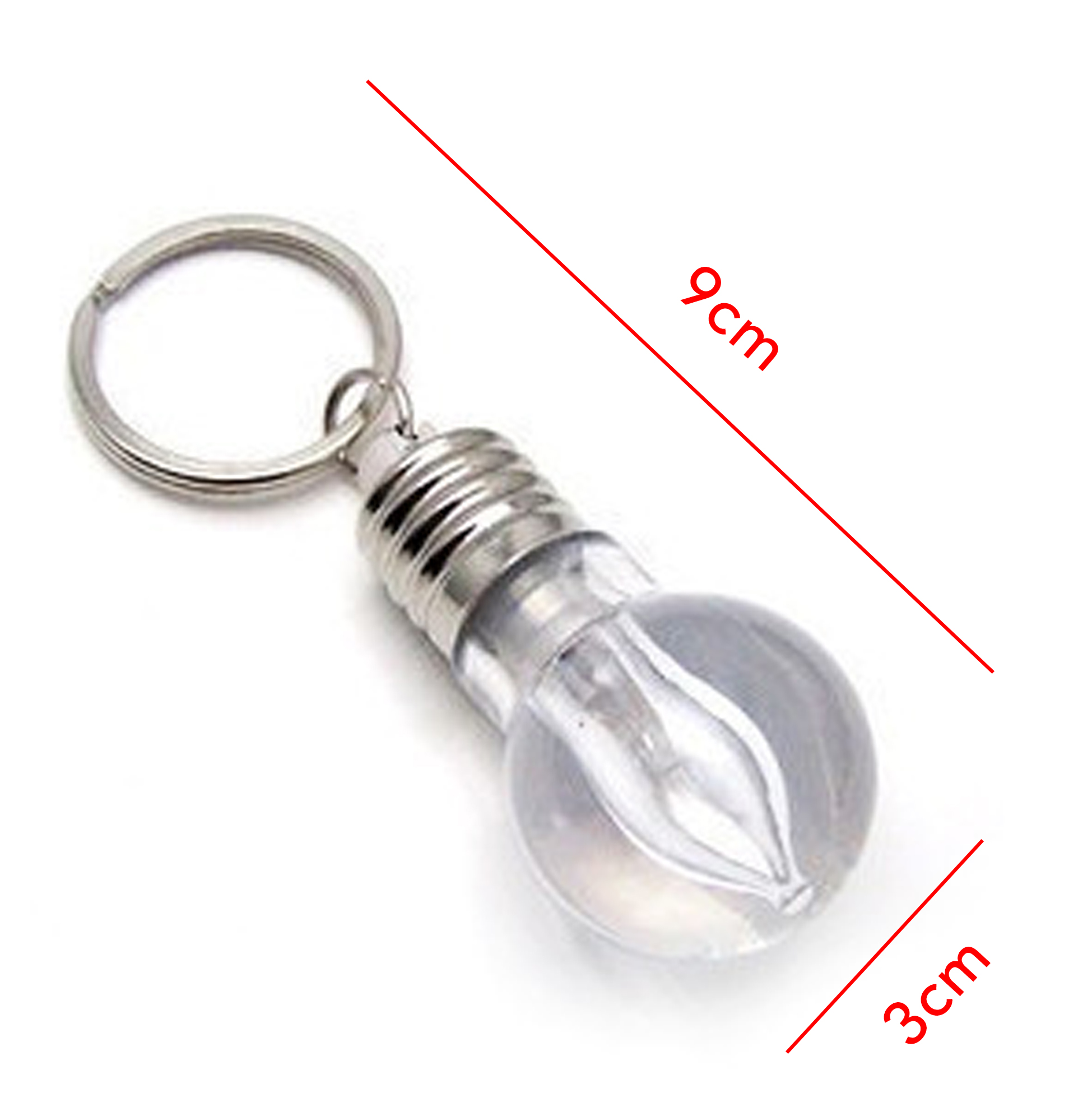 Light Bulb Shaped Keychain Light