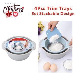 Mother's Day Gifts 4pcs Stackable Trim Trays Set