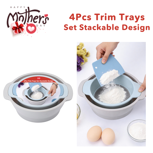 Mother's Day Gifts 4pcs Stackable Trim Trays Set