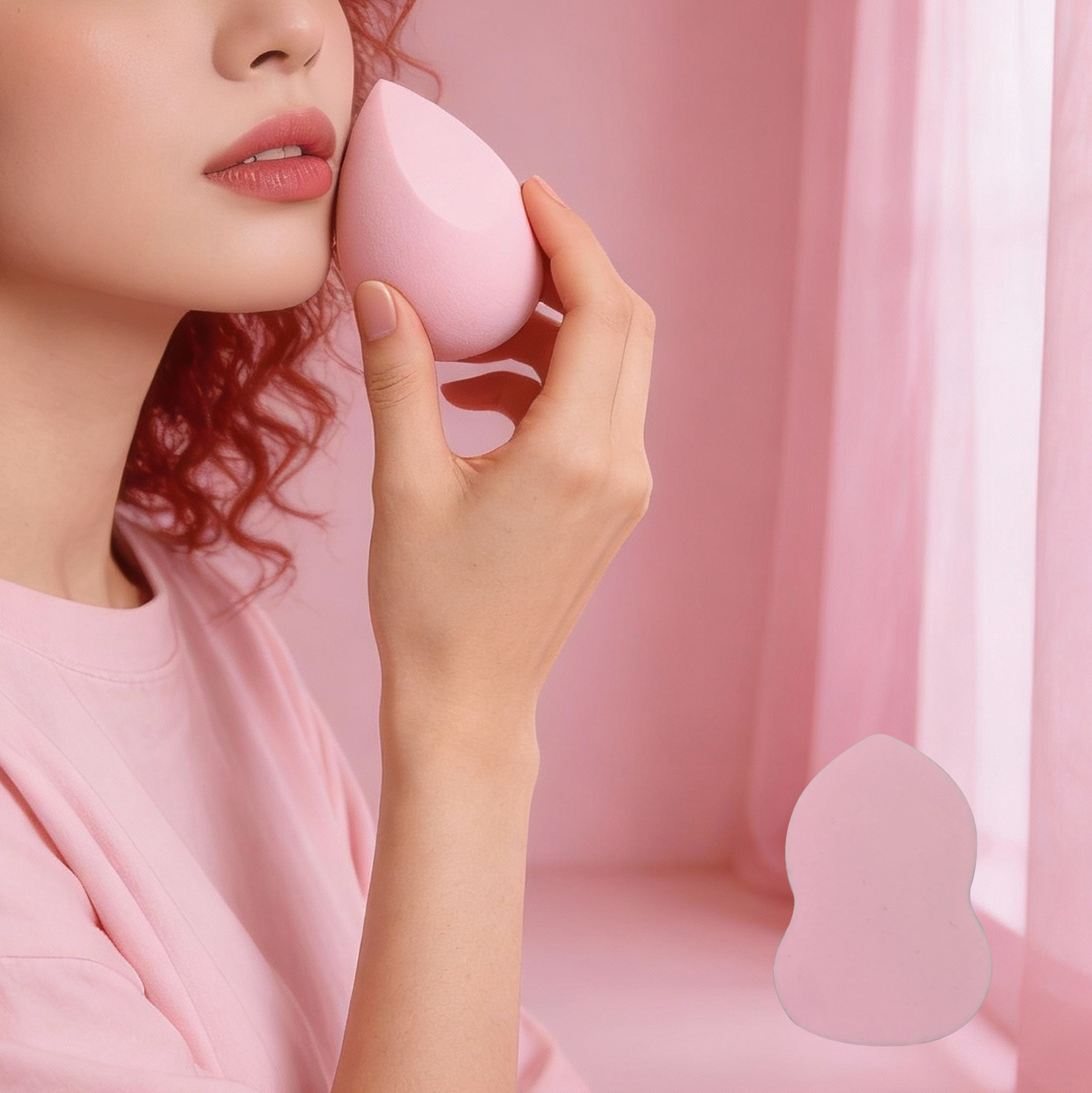 Set of 5 Makeup Brush & Sponge with Cleaning Pad