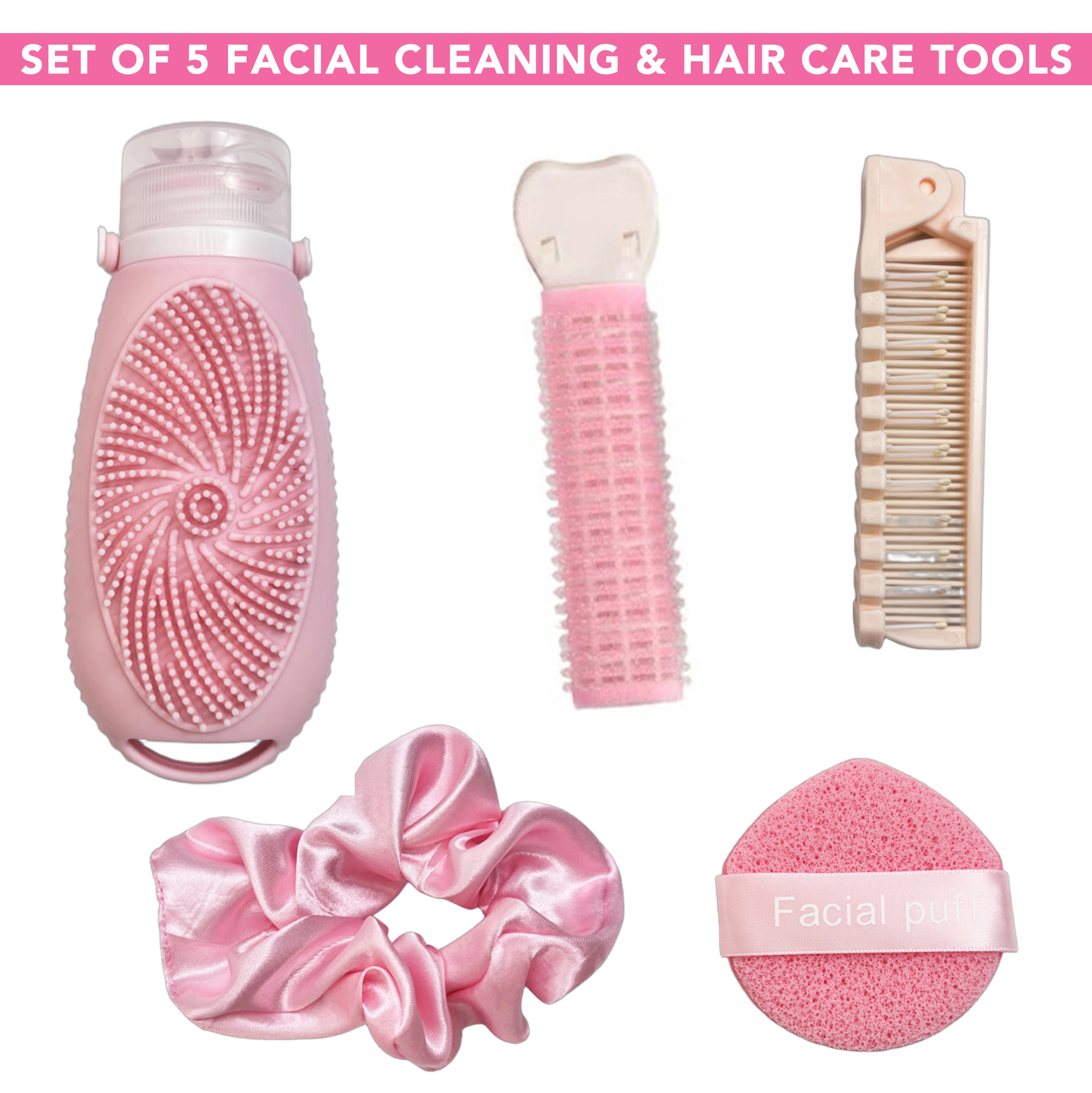 Set of 5 Facial Cleaning & Hair Care Tools