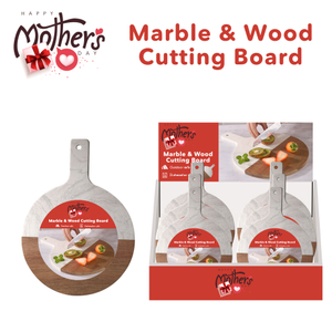 Marble & Wood Dual-surface Cutting Board