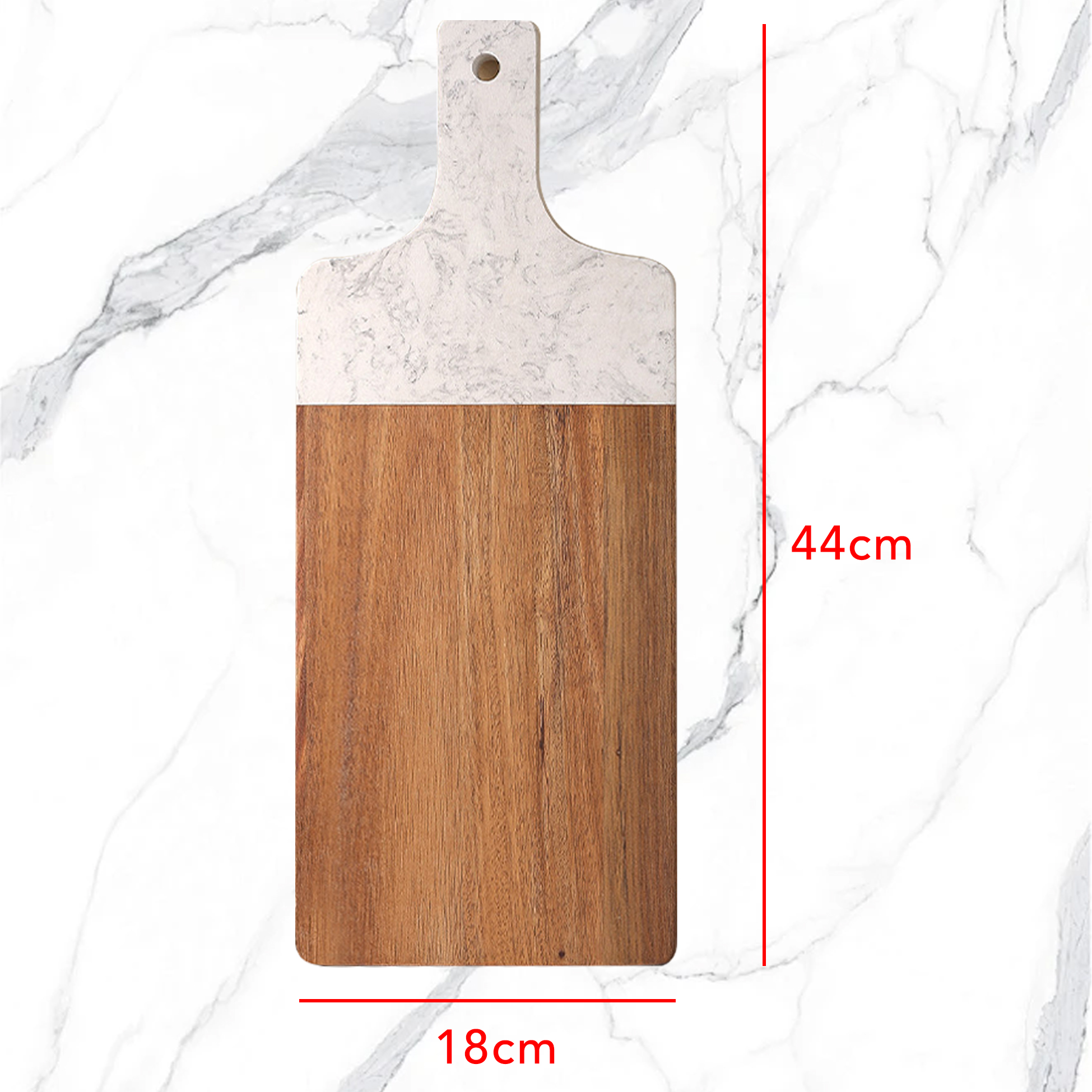 Marble & Wood Two-tone Cutting Board