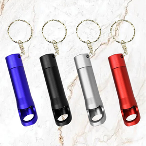 Multi-function Keychain Flashlight Aluminum Keychain Bottle Opener