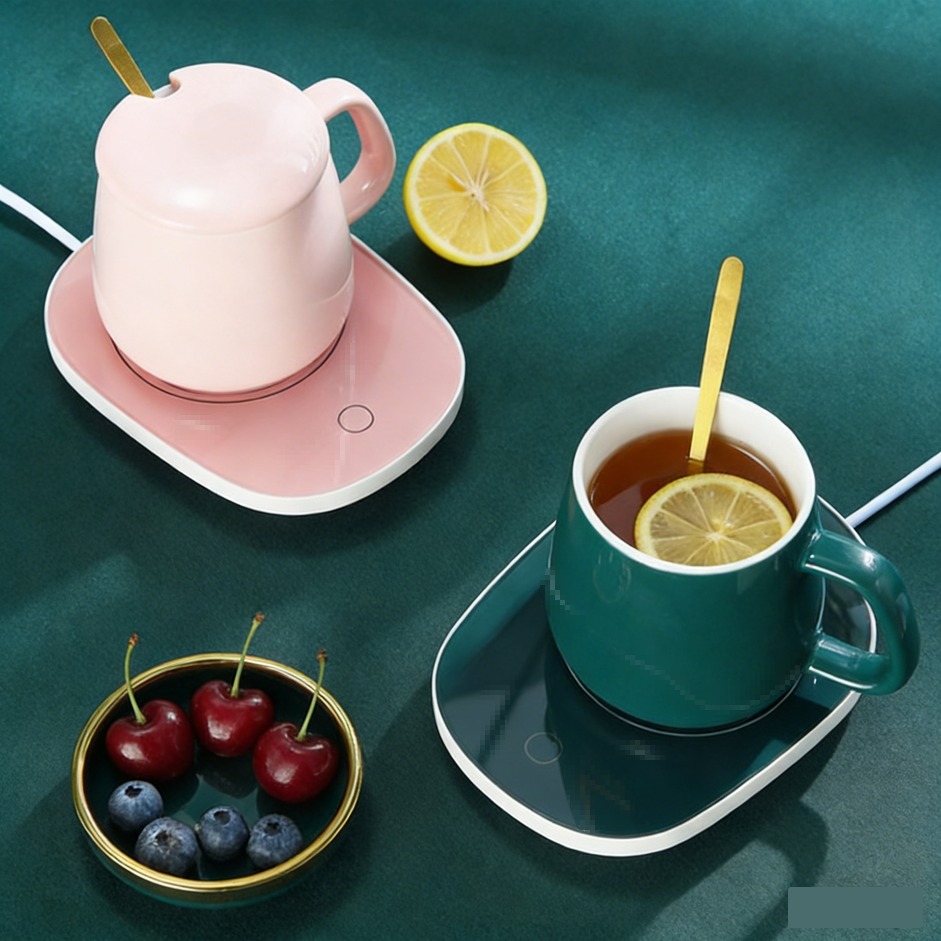 Custom Logo Electric Drink Warmer Heated Coffee Coaster