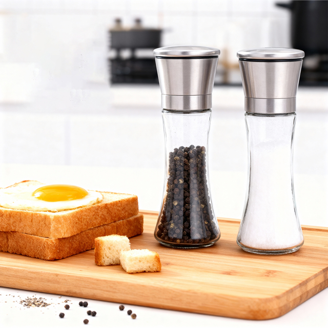 Glass Pepper Grinder Clear Glass Spice Grinder