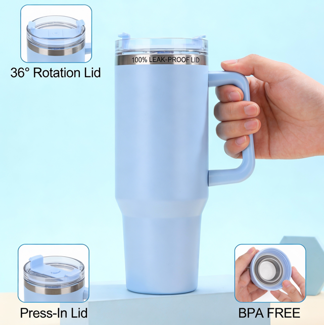 40oz 18/8 Stainless Steel Tumbler Press-fit Leak-proof Travel Mug