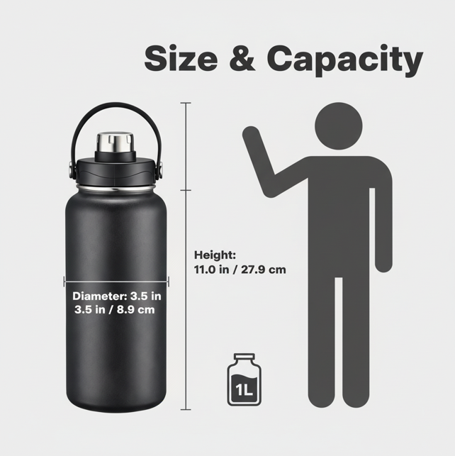 Large-capacity Stainless Steel Water Jug Portable Handle Insulated Bottle