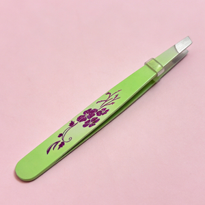 Floral Print Slant Tweezer