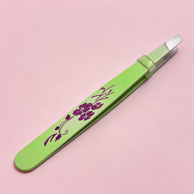 Floral Print Slant Tweezer