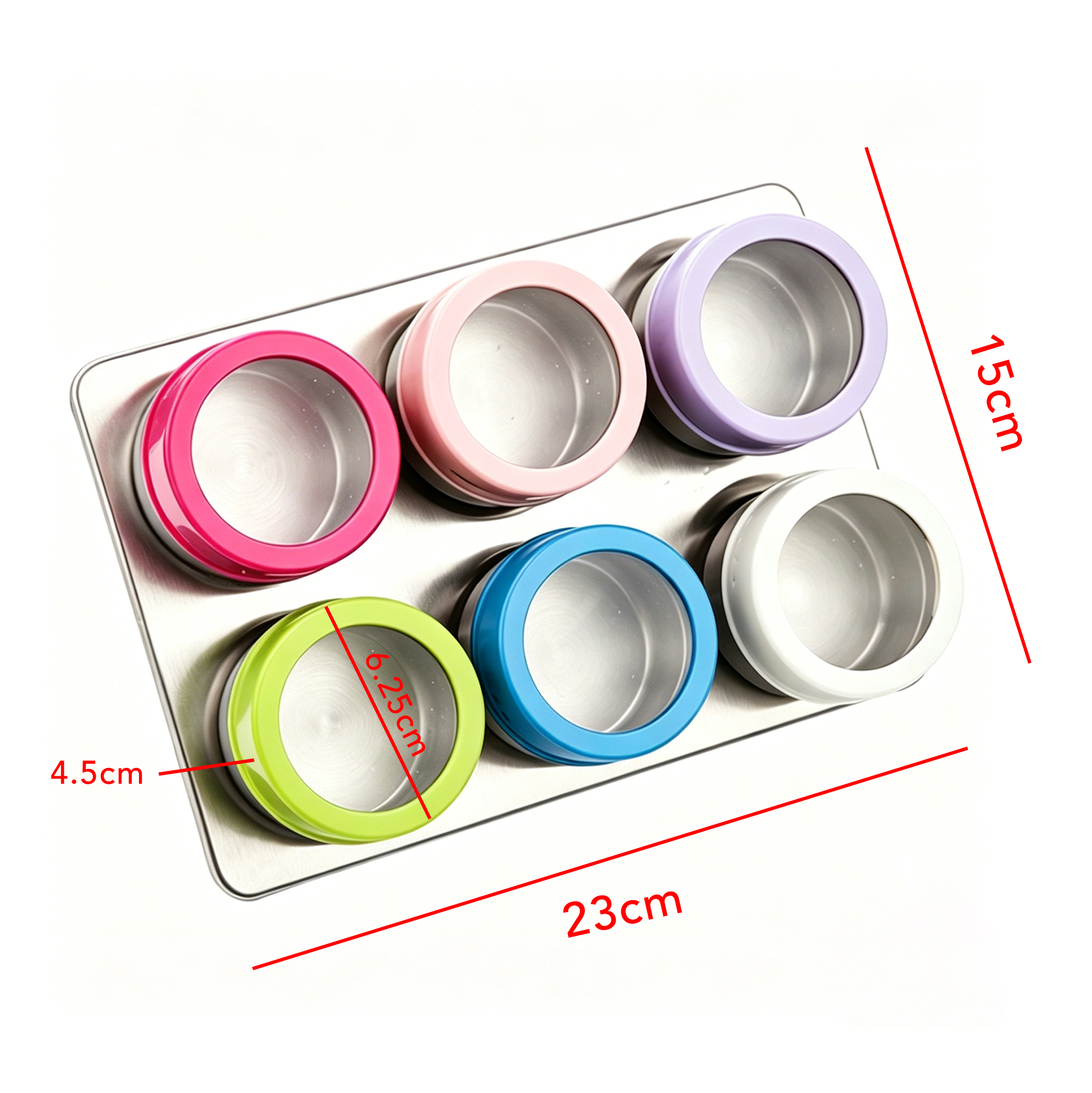 Magnetic Spice Jars Set of 7 with Stand