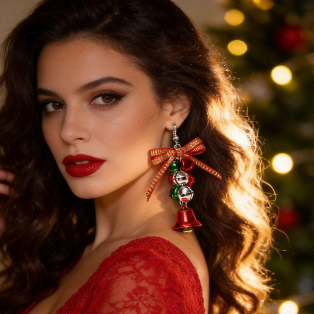 Christmas Jingle Bell Dangle Earrings