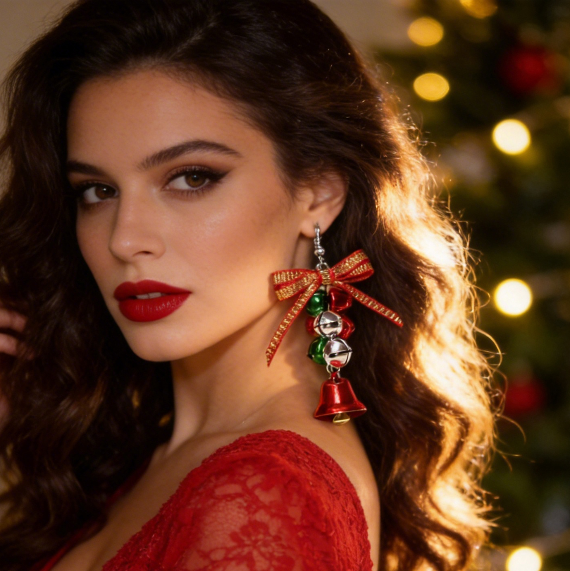 Christmas Jingle Bell Dangle Earrings