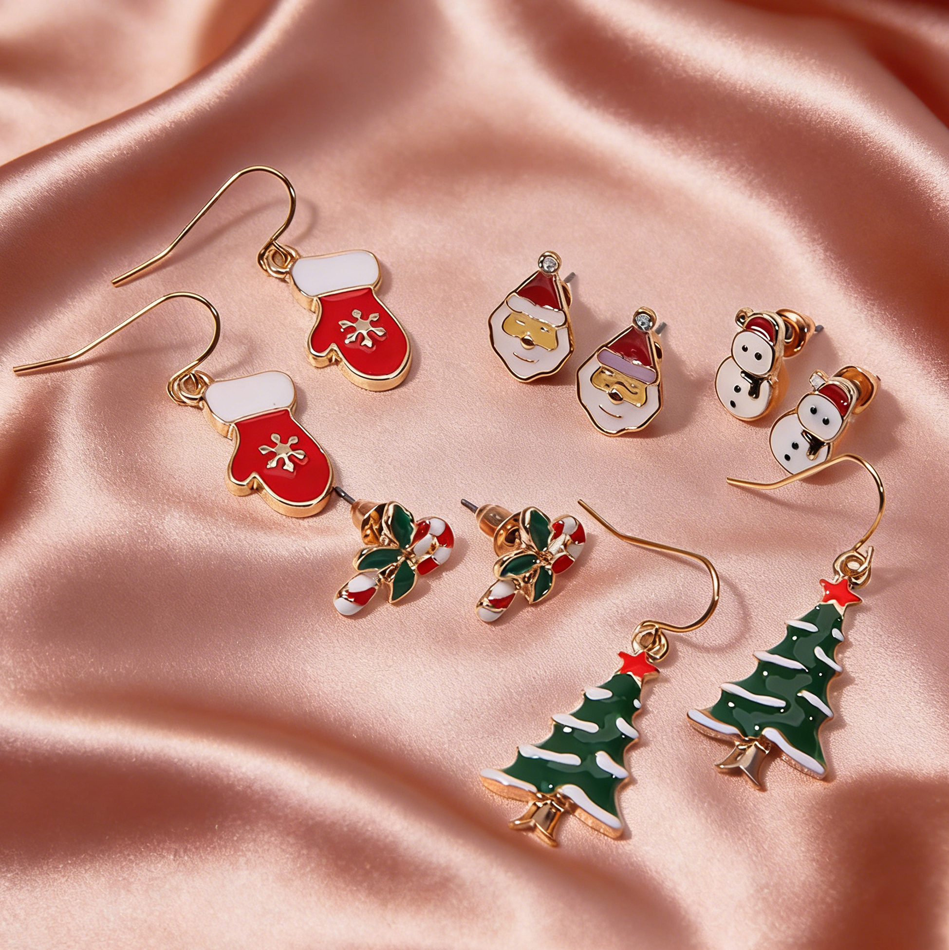 5-Pairs Christmas Earrings Set for Women