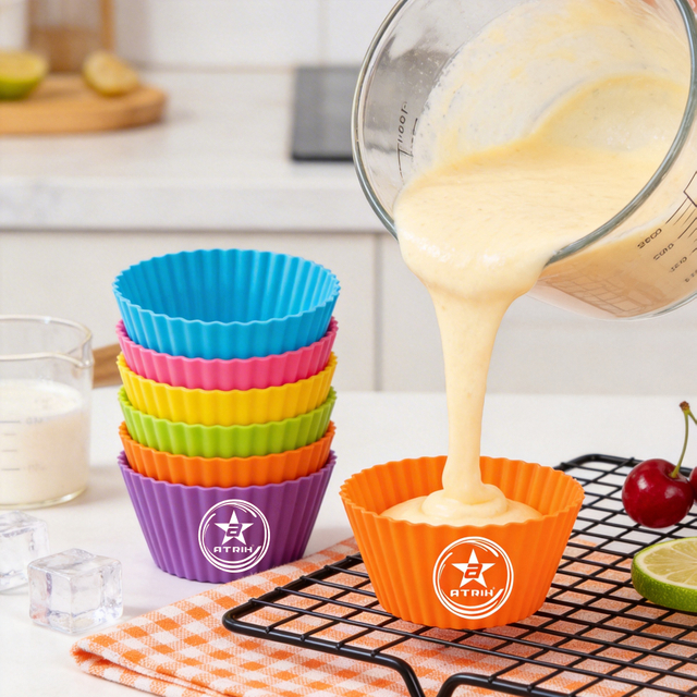 Set of 6 ATRIH Silicone Cupcake Liners