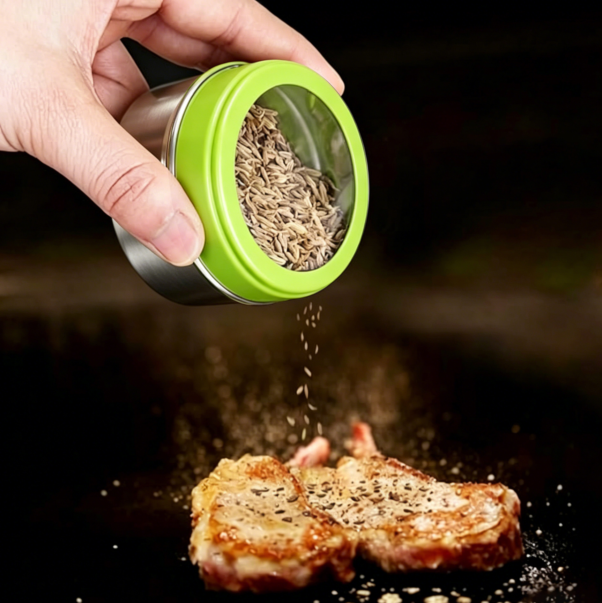Magnetic Spice Jars Set of 5 with Stander