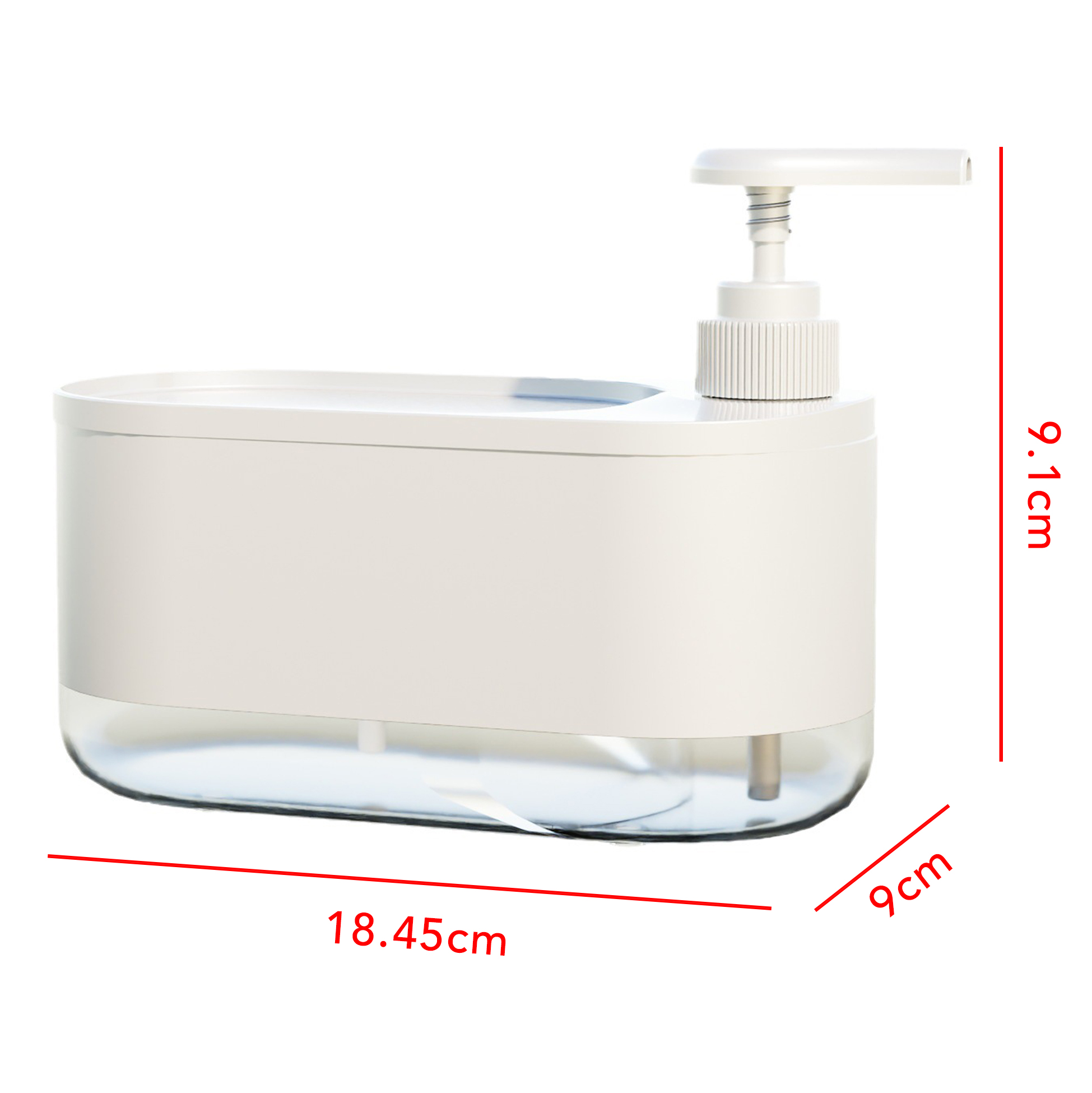 2-in-1 Soap Dispenser with Sponge Holder