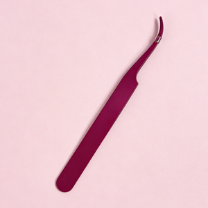 Curved Tip Eyelash Tweezer Magenta Lash Extension Tool